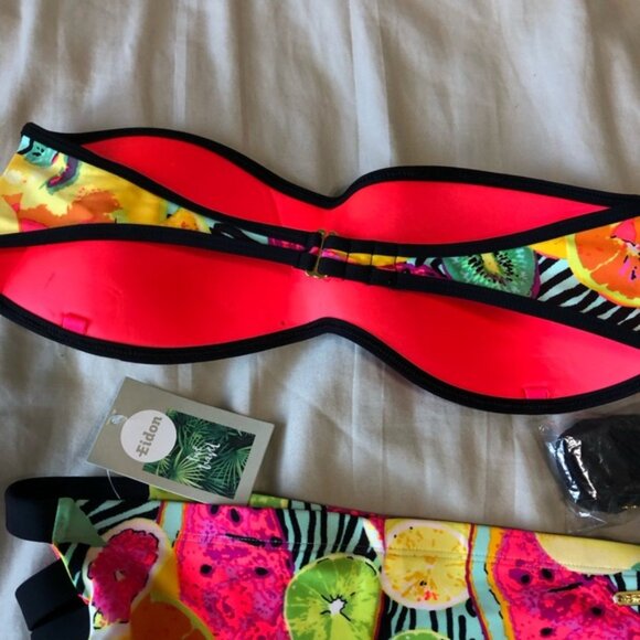 Body Glove tutti Colorful Fruit Print Bikini Set small top xsmall bottoms - Picture 8 of 11